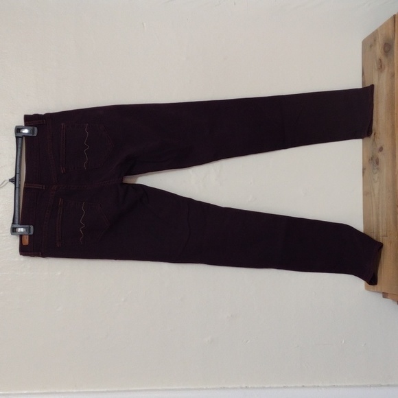 Red Engine Purple Burgundy Cayenne Low Rise Skinny Jeans Size 32 NEW - Picture 3 of 13
